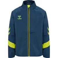 Hummel Lead Træningsjakke - Navy/Grøn Børn, størrelse 176 cm