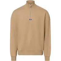HUGO Sweatshirt i bomuld med lynlås i halsen