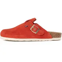 Bayton Pantoletter 'MILKY' brun / guld