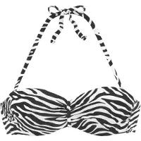 Venice beach Bikinioverdel sort / hvid
