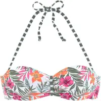 Venice beach Bikinioverdel oliven / orange / pink / hvid