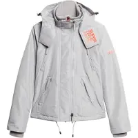 Superdry Superdrytil kvinder. W5011679A Mountain SD-Windcheater vindjakke grå (S), Casual, Polyester, Lange ærmer