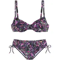 LASCANA Bikini mørkegrøn / lilla / pink / sort