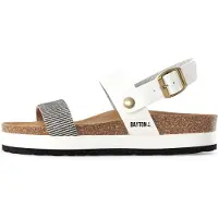 Bayton Sandaler med rem 'Almeria' beige / blå / hvid