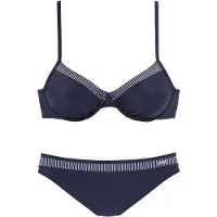 LASCANA Bikini marin / hvid