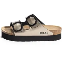 Bayton Pantoletter 'Japet' guld / sort