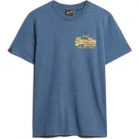 Superdry Superdrytil mænd. M1012160A Klassisk T-shirt med blåt Vintage-logo (XL), Casual, Bomuld, Korte ærmer