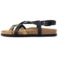 Bayton Sandaler 'Kari' brun / guld / sort
