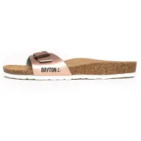 Bayton Pantoletter 'Zephyr' rosa guld / sort