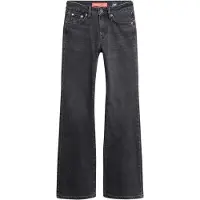 Superdry Superdrytil kvinder. W7010797A Flared mid-rise skinny jeans sort (34/30), Casual, Denim, Økologisk bomuld, Bæredygtig