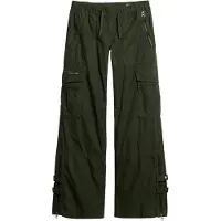 Superdry Superdrytil kvinder. W7010914A Cargo-bukser med brede ben, lavtsiddende grøn (26), Casual, Bomuld