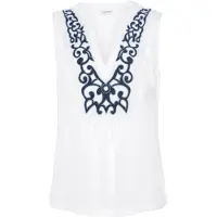LASCANA Bluse marin / hvid