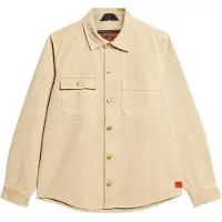 Superdry Superdrytil mænd. M4010826A Surplus beige lærredsovertrøje (3XL), Casual, Bomuld, Lange ærmer