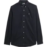 Superdry Superdrytil mænd. M4010680A Merchant Store navy skjorte (S), Casual, Bomuld, Klassisk, Lange ærmer, Blå