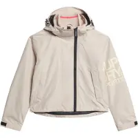 Superdry Superdrytil kvinder. W5011655A Broderet vindjakke SD beige (XL), Casual, Polyester, Lange ærmer