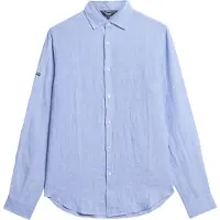 Superdry Studios Casual Linen Skjorte Med Lange ærmer