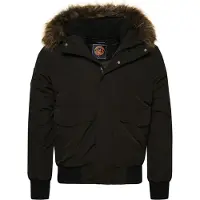 Superdry Superdrytil mænd. M5011113A Everest bomberjakke sort (XL), Casual, Polyester, Lange ærmer