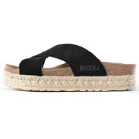 Bayton Pantoletter 'Penelope' beige / sort