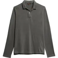 Superdry Superdrytil mænd. M1110386A Studios grå langærmet strikket poloshirt (L), Casual, Bomuld, Korte ærmer, Lange ærmer