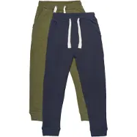 Minymo Sweatpants - 2-Pak - Dark Olive - - 6 år (116) - Sweatpants