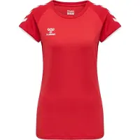 Hummel Funktionsbluse brandrød / hvid