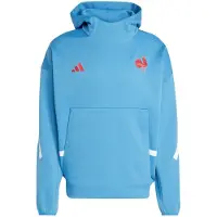 Adidas Herre FFR Frankrig Rugby Z.N.E. Rejse Hættetrøje Focus Blue