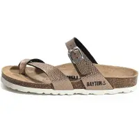 Bayton Pantoletter 'Triade' bronze / sort / sølv
