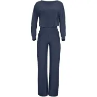 Winshape Jumpsuit ' JS101LSC ' antracit / hvid