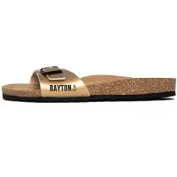 Bayton Pantoletter 'Zephyr' beige / guld / sort