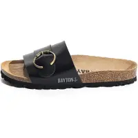Bayton Pantoletter 'Orense' guld / sort