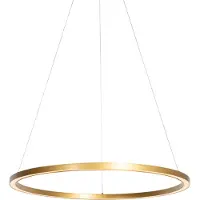 QAZQA Guld pendellampe 80 cm inkl. LED 3-trins dæmpbar - Girello