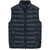 Gant Ganttil mænd. 7006299 Letvægtsdunjakke navy (L), Casual, Klassisk, Uden ærmer/stropper, Genanvendt polister, Bæredygtig, Blå