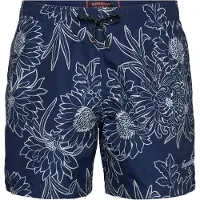 Superdry Superdrytil mænd. M3010231A Trykt badedragt lavet af genanvendt havmateriale (S), Badetøj, Genanvendt polister, Bæredygtig, Blå