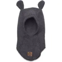 Mikk-Line Elefanthue - Uld - 1-lags - Anthracite Melange m. Ører - - 98/104 - Elefanthue - Enkelt