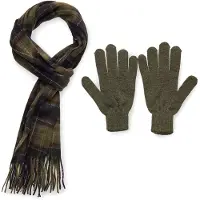 Barbour Sjal gul / grøn / hvid