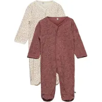 Pippi Baby Natdragter - 2-pak - Burlwood - - 3 år (98) - Natdragt