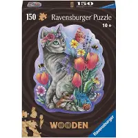 Ravensburger Puslespil - Træ - 150 Brikker - Lovely Cat - - OneSize - Puslespil