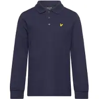 Lyle & Scott Polobluse - Plain - Navy - - 15-16 år (170-176) - Bluse
