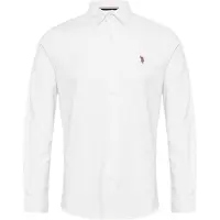 U.S. POLO ASSN. Skjorte 'UMCalvert' brun / rød / hvid