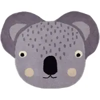 OYOY Gulvtæppe - 85x100 cm - Koala - Grå - - OneSize - Tæppe