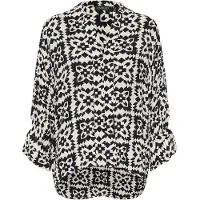 Soaked in luxury Bluse 'Zaya' sort / hvid