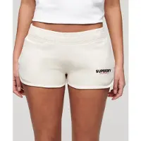 Superdry Superdrytil kvinder. W7110416A Sportswear Racer Shorts Off-White (XL), Hvid, Casual, Bomuld