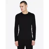 Armani Exchange A|X Armani Exchangetil mænd. 8NZM77ZJA5Z1200 Maglia trøje sort (XS), Casual, Bomuld, Genbrugsbomuld