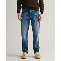 Gant Ganttil mænd. 1000260 Blå slim fit-jeans (38/32), Casual, Bomuld, Denim