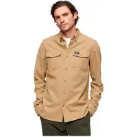 Superdry Superdrytil mænd. M4010723A Brun Trailsman-overtrøje (S), Casual, Bomuld, Lange ærmer
