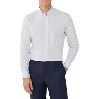 Hackett Geo Motif Print Skjorte Med Lange ærmer