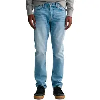 Gant Ganttil mænd. 1000261 Jeans Regular Fit blå (31/32), Casual, Bomuld, Denim