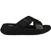 FitFlop F-mode Espadrille Buckle Leather Flatform Klipklapper