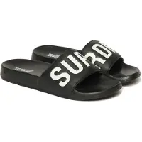 Superdry Superdrytil kvinder. WF310229A Veganske flip flops til poolen Core sort (40/41), Fast, Ingen, Badetøj