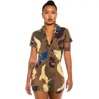 Grimey Glorified Camo Kortærmet Romper
